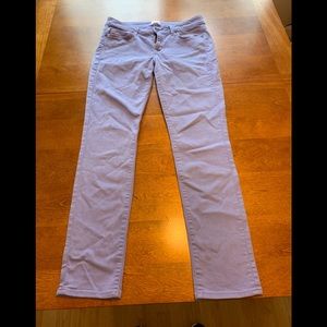 Lavender colored skinny jeans